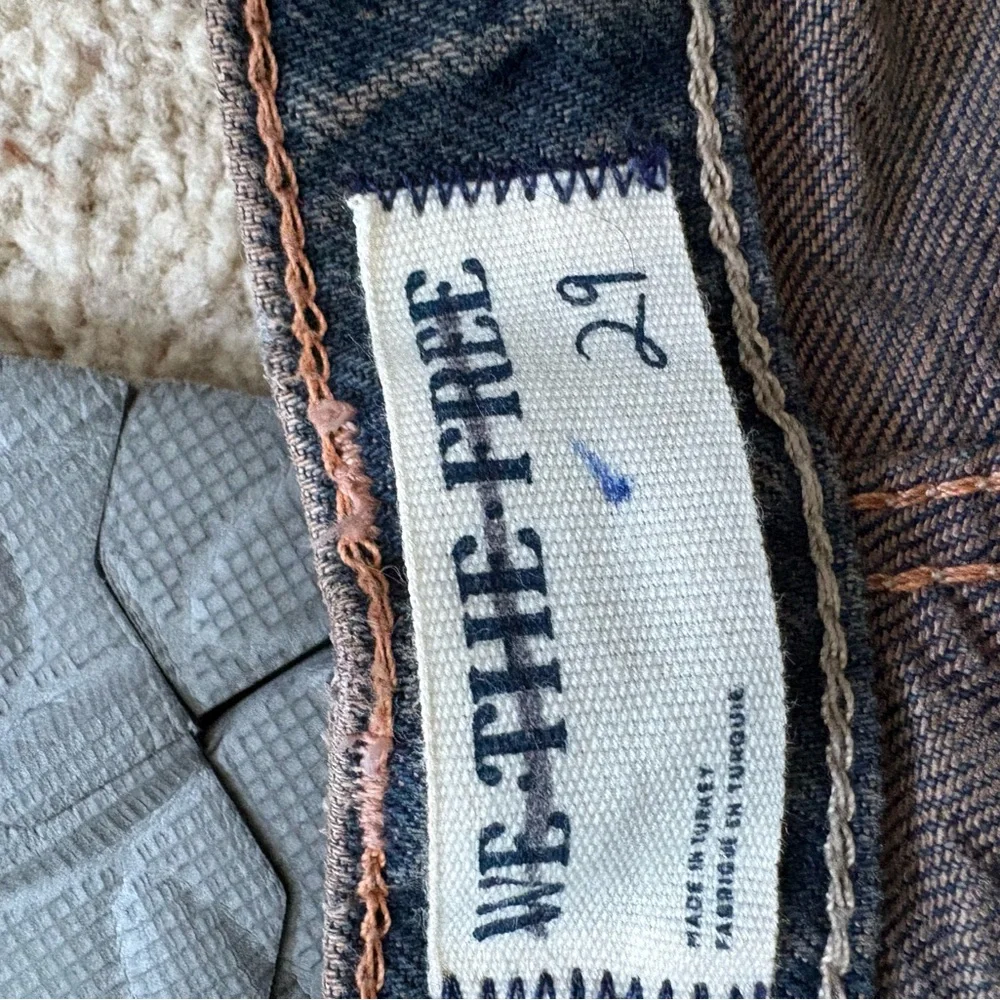 Free People Barrel Relaxed Dark Wash Denim Jeans - Picture 6 of 9